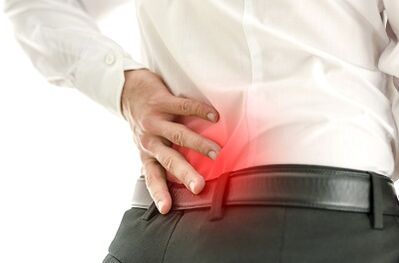 Lower back pain in a man